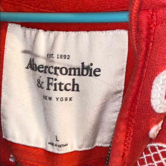 Ladies Abercrombie peachy tangerine zip up - Picture 2 of 2